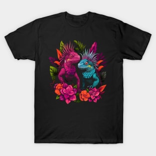 Iguana Couple Valentine T-Shirt